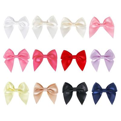 Custom Handmade Garment Accessory Small Satin Ribbon Bow for Underwear Decoration