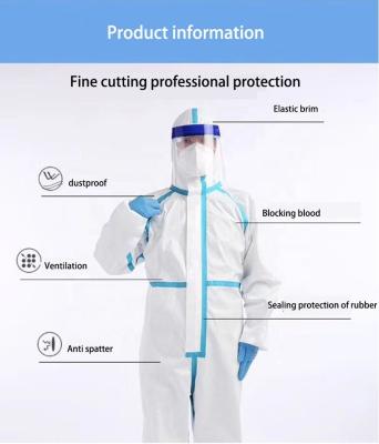 Water Resistant Disposable Protective Suit Chemical Protective Coverall Suit