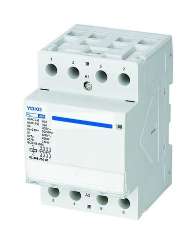 4 Poles Household AC Contactor for -25℃- 40℃ Ambient Temperature and 50/60Hz