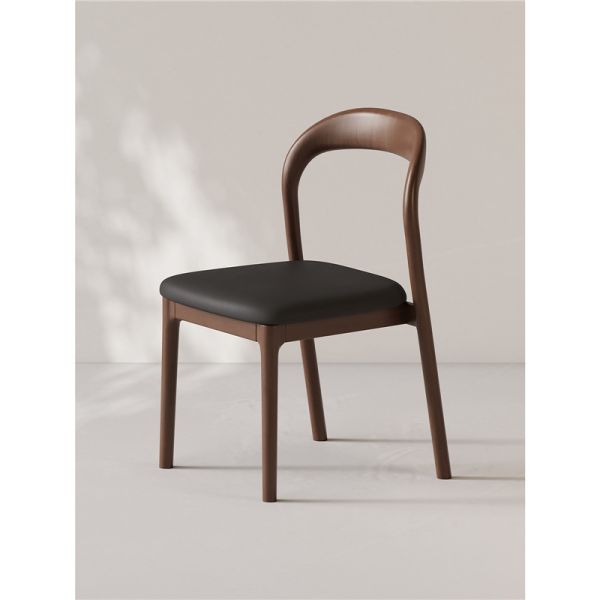 Luxury Nordic High Quality Solid Wood Dining Chair Upholstered Seat Commercial Restaurant Bar Dining Cafe Chair