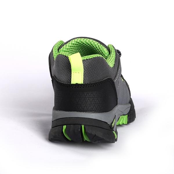 Punture Resistant Low Cut Steel Toe Work Shoes Microfiber Leather Fashion Green Rubber Outsole Breathable
