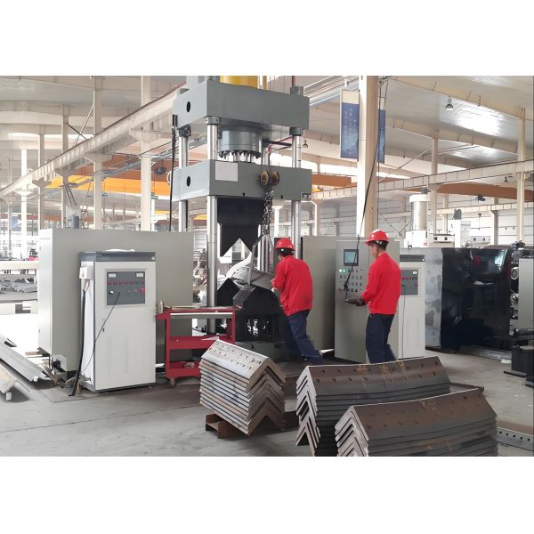 CNC Automatic Beading And Heating Machine For Carbon Steel Angle Profiles With PLC Control