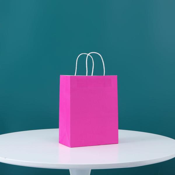 Скрученная ручка на заказ Напечатанные Kraft Paper Bags 15*21*8cm 21*27*11cm 26*32*12cm