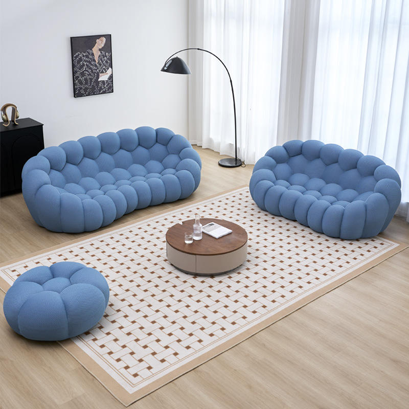 Custom Modern Reclining Upholstered Corner Sofa Set Frameless Boneless Compressed Sofa Living Room