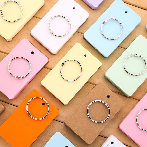 DIY English Vocabulary Flashcards Set with Metal Rings