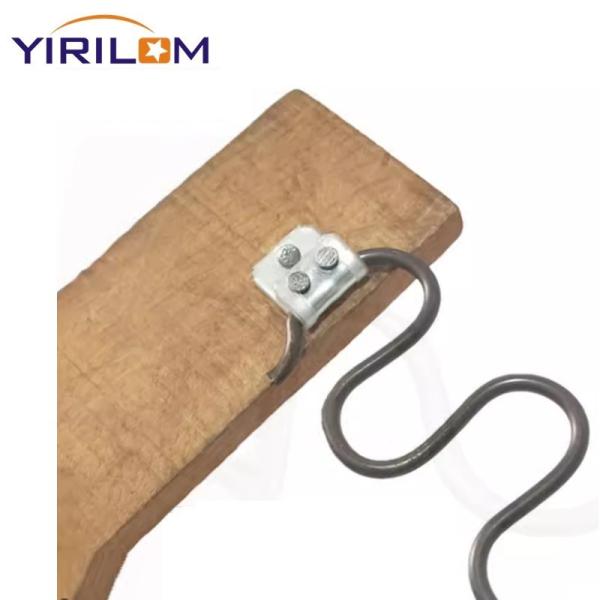 Zinc Coated 4 Hole Spring Clip for Sofa Making with Half Plastic Cover