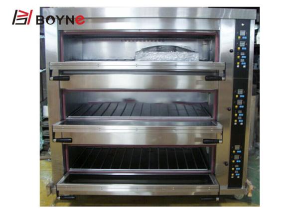 Toque elétrico do computador de Oven Stainless Steel For Bakery das bandejas da dupla camada quatro