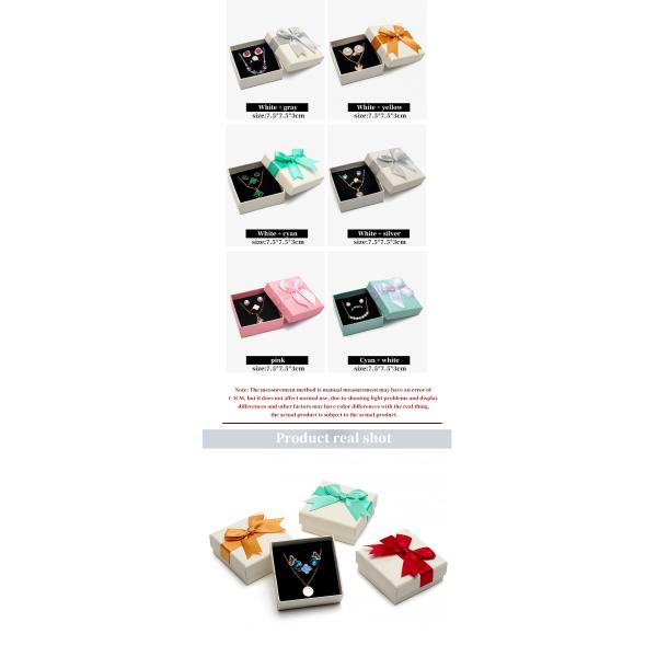 Logo personnalisé de luxe Petit carton bijoux de stockage Boîte de papier d'emballage Matériau de velours