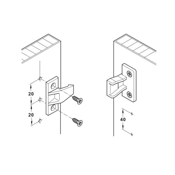 Black Finish Plastic Quick Joint Connection Fittings for Easy Office Cabinet Assembly