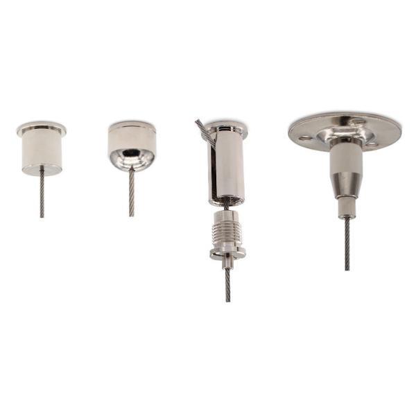 Three Hole Suspension Cable Gripper Flange Ceiling Attachment For 2.0mm Wire