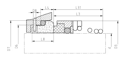 M37g Pump Seal Metal Sprung Sewage Pumps Submersible Pumps Chemical Pumps Single Spring Type Mechanical Seal