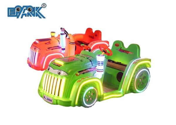 Outdoor Playground Coin Operated Tractor Square Plastic Bumper Cars With Two Seats
