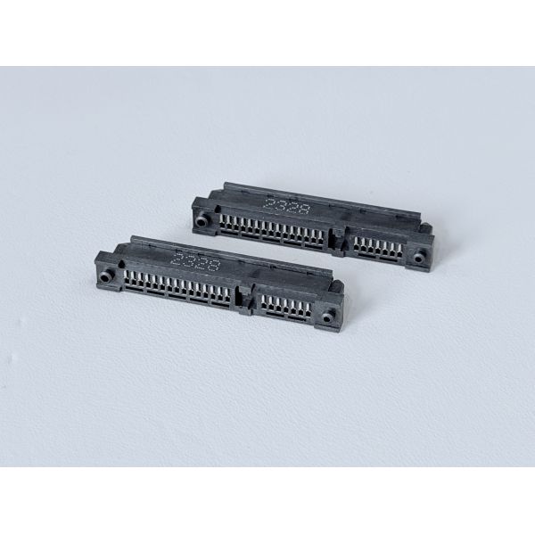 SATA 22-Pin Female SMT Connector with Pillar | 1.27mm Pitch Gold-Plated Terminal | PCB Electronic Signal Power Transmission Connector