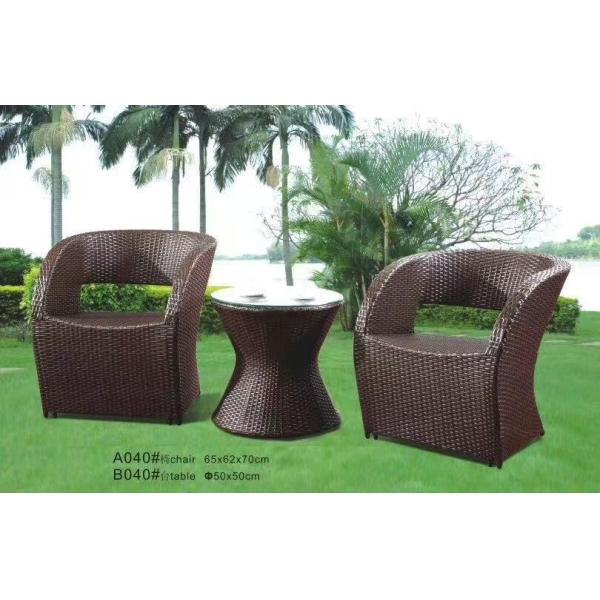 Restaurant PE Boho Rattan Coffee Table Coffee Aluminum All Weather Wicker Patio Table Chair