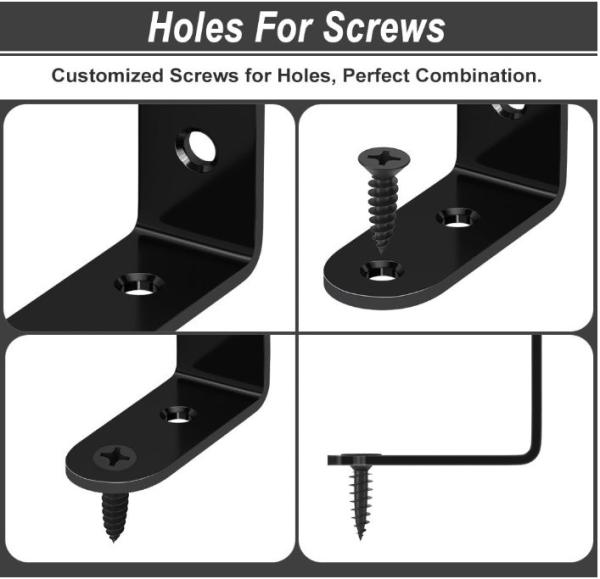 Des supports de raccordement à angle L de couleur personnalisée pour les supports de haute précision OEM en bois