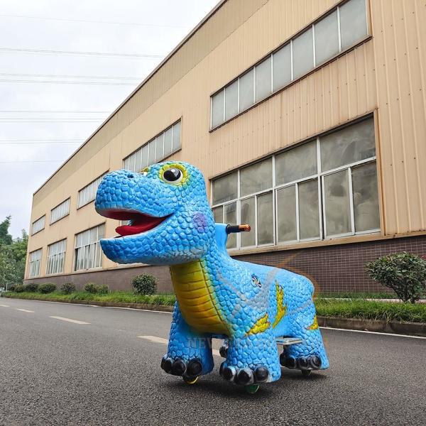Realistic Electric Ride On Dinosaur 100kg Load Light Effects For Commercial Use