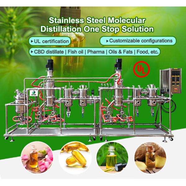 OEM Wiped Film Evaporator TOPTION Industrial Essential Oil Extraction Machine
