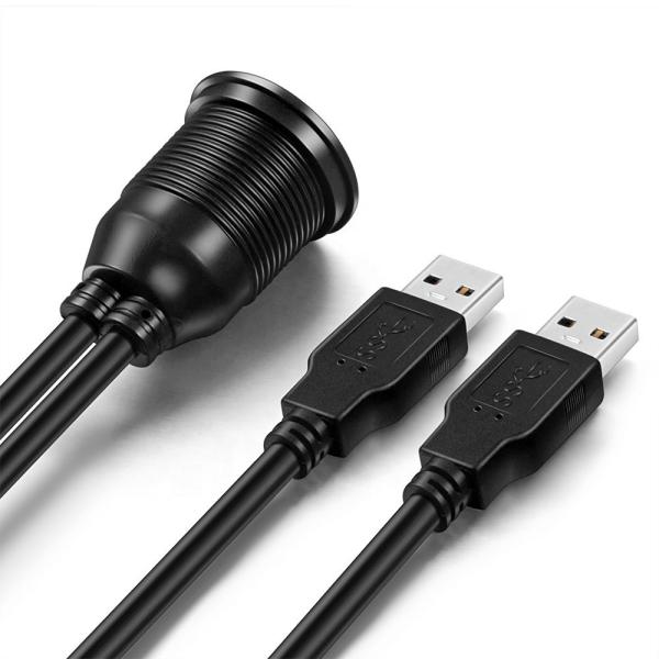 2 homem nivelado AUXILIAR de USB 3,0 da extensão do Usb da montagem dos portos à fêmea