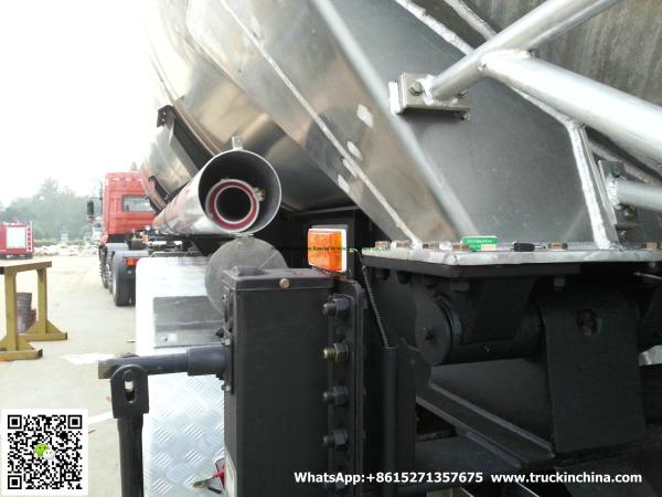 Aluminum Alloy  Wheat Flour Bulk Tanker with Tipping Hydraulic Cylinder (6000USG-10000USG ）whApp:+8615271357675
