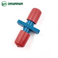 O acoplador plástico da fibra ótica do ST do alojamento do ODM datilografa o tampão de poeira vermelho simples