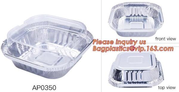 Free Sample, tin storage, Take Out Disposable Food Packaging Airline Foil Container, Compartment Takeaway Box