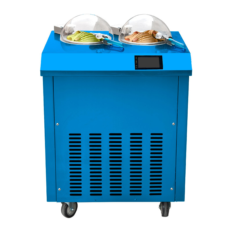 Ce Automatic Fresh Fruits Vertical Gelato Hard Ice Cream Machine With Display Freezer