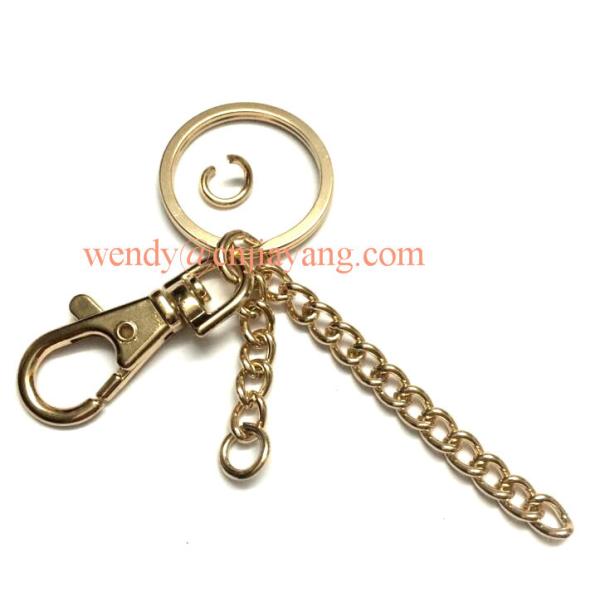 jiayang cat shape flower shape fish shape split keyring and snap hook with key ring