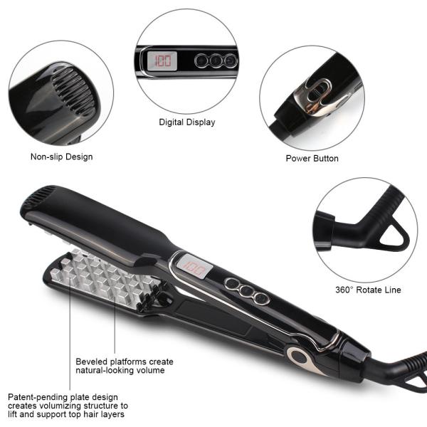 FCC Certified 50W Dual Voltage Flat Iron Hair Straightener