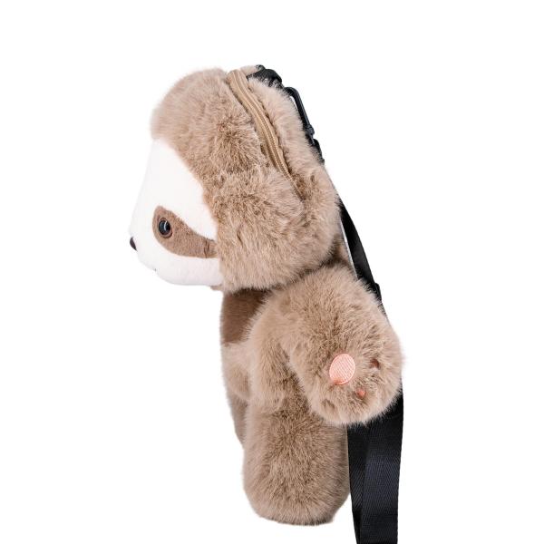 Kawaii Lazy Hug Stuffed Backpack Light Brown Animal Plush Shoulder Bag Aesthetic Design