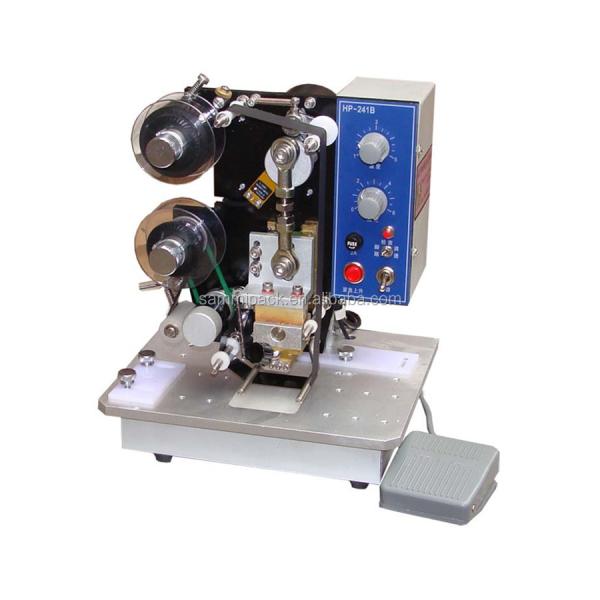 241B Electric Batch Expiry Date Number Ribbon Coding Machine for Pouch  Paper Card Plastic Bag