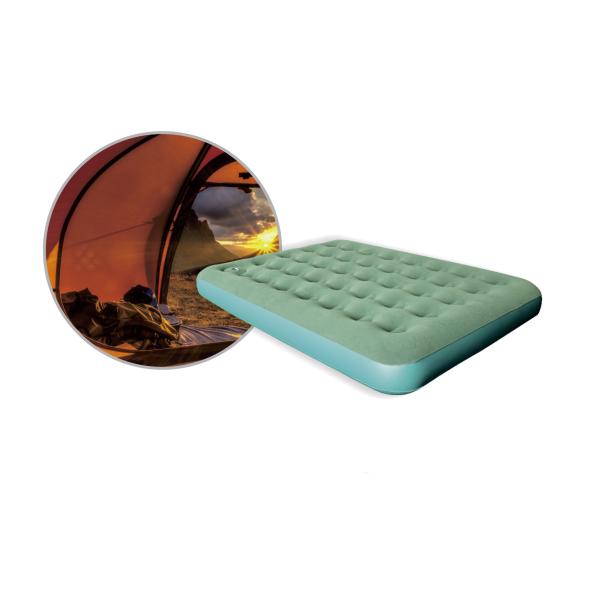 На открытом воздухе кемпинговое оборудование двойной надувной матрас ворсопечатный , надувной матрас двойной кровати