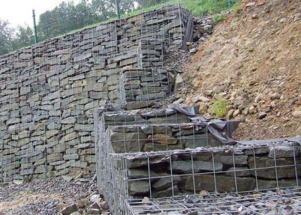 Quente de pedra da caixa da gaiola da parede de retenção de Gabions da malha soldada do jardim mergulhado galvanizado