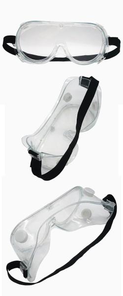 CE médico da névoa 16*8.5cm dos óculos de proteção de segurança do hospital do EN 166 do RUÍDO anti