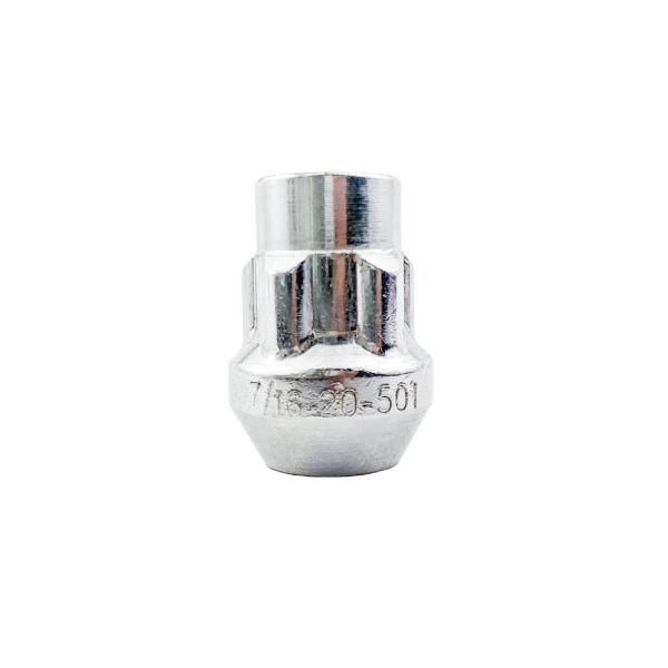 Steel Silver 3802 Car Wheel Lock Nut Set Anti-theft Nut Screw 7/16-20 Fine Thread 10 Grade for Hyundai Elantra 2007-2018