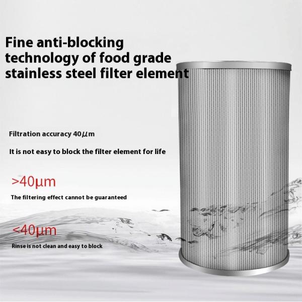 Filtro de sedimentos grande de acero inoxidable de 5 pulgadas para toda la casa familiar