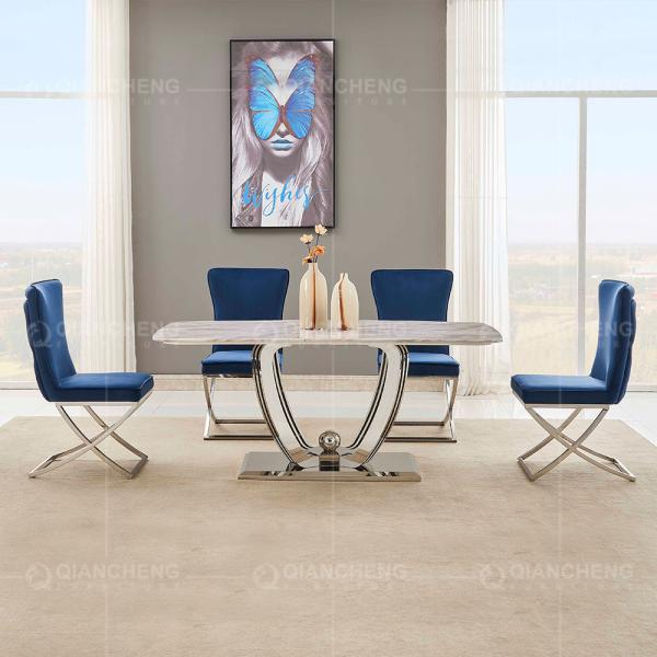 O restaurante superior de mármore de Qiancheng 200x100x75cm apresenta o quadro de pouco peso liso dos SS