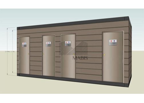 Eco Friendly Prefabricated Modular Toilets Outdoor Movable Good Earthquake Resistance