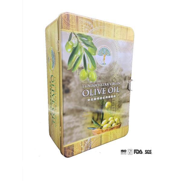 DADI Elegant Olive Oil Gift Hang Box Luxurious Festival Present with Two Bottles Inside Food Oil Can