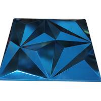 Folha de aço inoxidável gravada grande rombo Sapphire Blue Color Grade 201 304 316