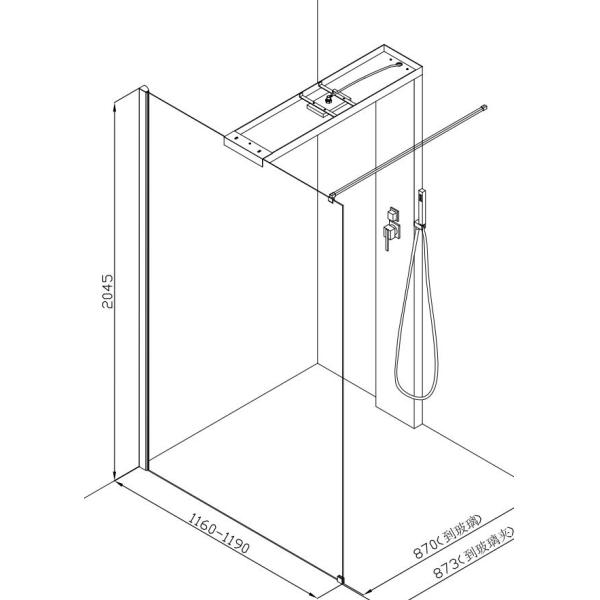 Серые стеклянные приложения ливня ванной комнаты с панелями колонки ливня нержавеющей стали
