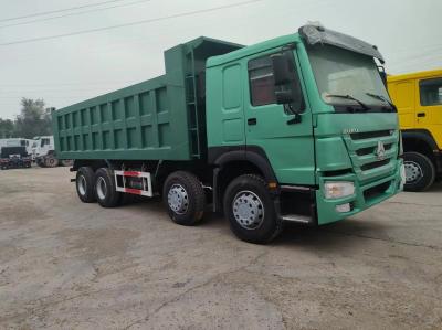 Estilo de elevação frontal 375HP Sinotruk HOWO 8*4 camião de descarga camião de segunda mão para descarga