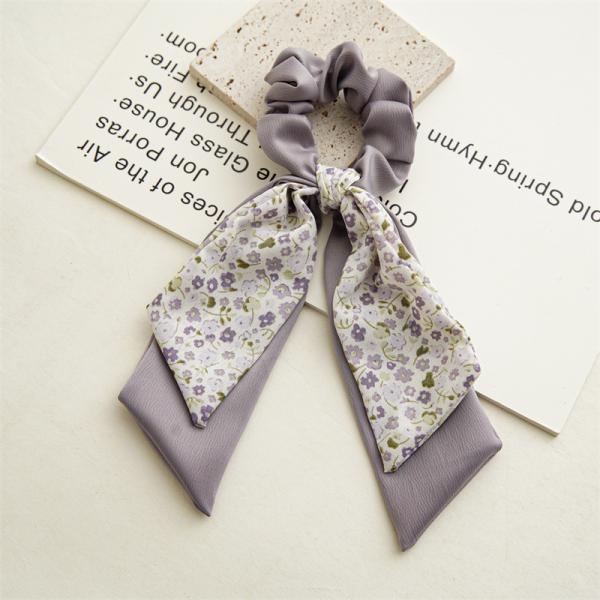 Summer floral double bow streamer ladies hair bands wristbands South Korea headband elastic rope temperament headband