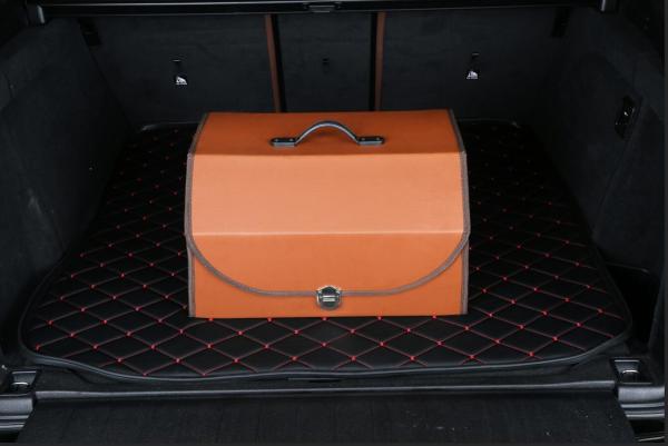 PU Leather Folding Car Organizer , Car Trunk Cargo Organizer 50 * 32 * 30cm