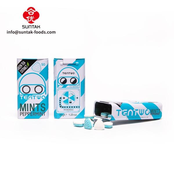 OEM peppermint flavor sugar free candy with green tea extract
