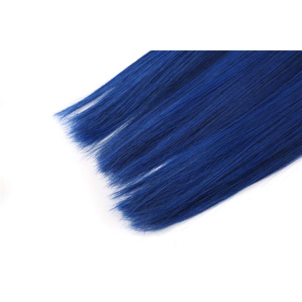 12-24 Inches Blue Hair With Black Roots Straight Hair Brazilian Virgin Hair Bundls