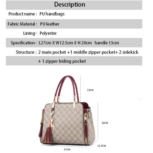 Stylish new 2019 mom bag single shoulder middle-aged lady versatile cross-body bag PU leather large capacity handbags