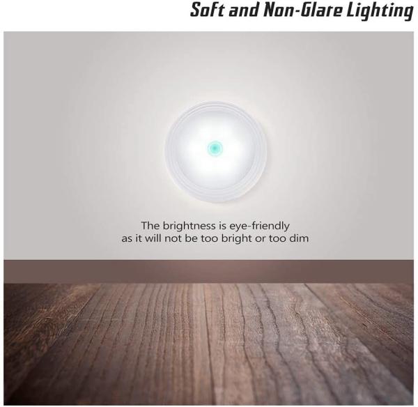 Battery Powered Operated Press Push On/Off Portable Touch Activated Stick on Touch Activated Tap Light LED Puck LiGHT Puck Light