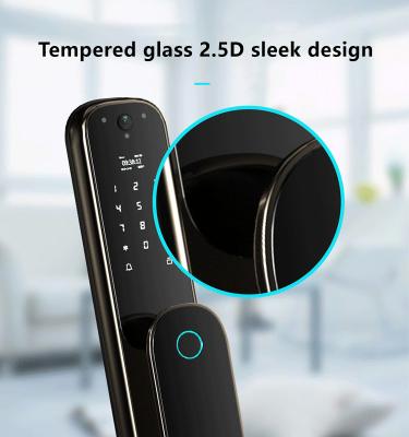 Aluminum Alloy Smart Camera Door Lock Face Recognition Door Camera Lock With Key