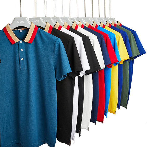 Весна Лето Осень 230 Гсм Сублимация Мужская футболка Поло 100% хлопчатобумажная мальчиковая футболка Поло