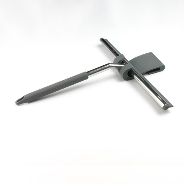 Stainless Steel Window Squeegee With Silicone Blade / Hook
